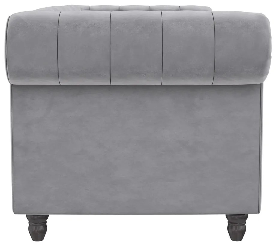 Világosszürke bársony kanapé 236 cm Felix – Støraa