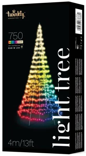Twinkly TWP750SPP-BEU LED RGBW kültéri karácsonyfa 750 LED, 4m, IP44, Wi-Fi