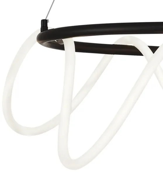 Zuma Line 20006PL-BK - LED Csillár zsinóron BALBO LED/58W/230V 3000/4000/6000K