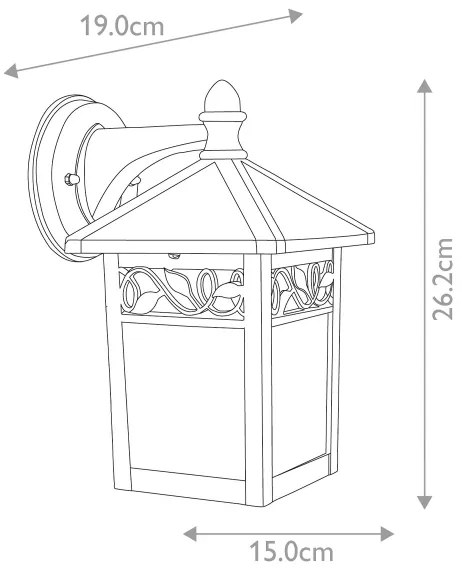 Elstead GZH-WC2 - Kültéri fali lámpa WINCHCOMBE 1xE27/60W/230V IP44
