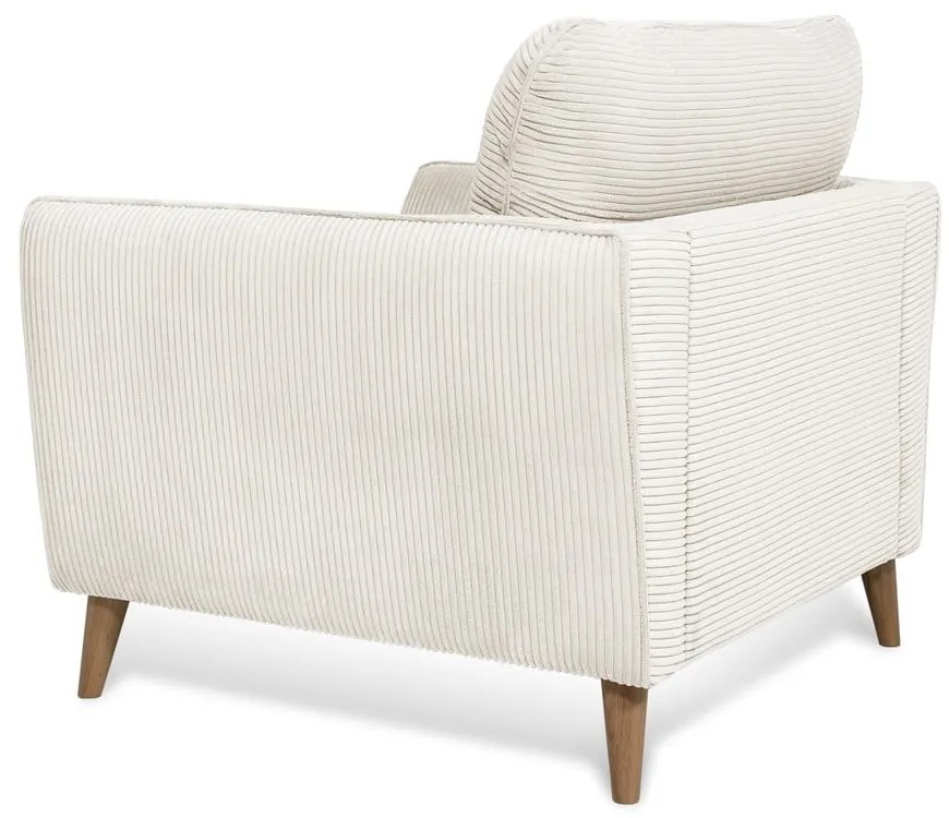 Fehér kordbársony fotel Paris – Scandic