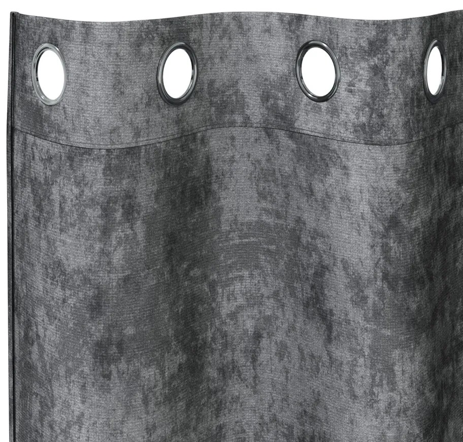 Velúr Függönyök 2 db Csatos Szürke 245x140 cm