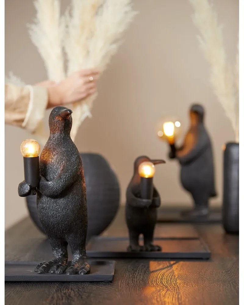 Fekete asztali lámpa (magasság 34 cm) Penguin – Light &amp; Living