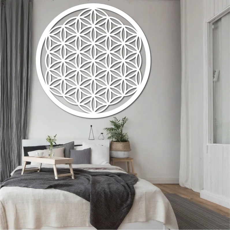 Fából készült mandala a falon Életvirág - PERTON