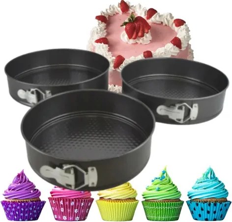 3 darabos Torta Forma Szett Sütőforma Tortához 18/20/22 cm-es méretben