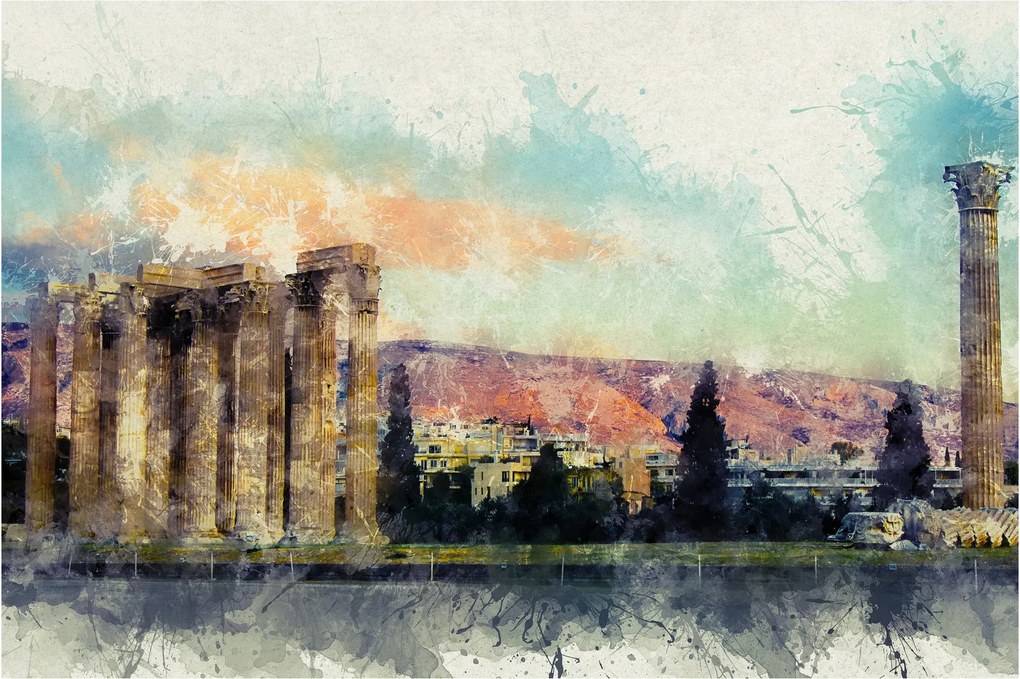 Kép - akropolisz, Athens, Görögország (90x60 cm)