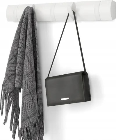 Fehér fali ruhaakasztó, ideális az iroda előszobájába Flip 5