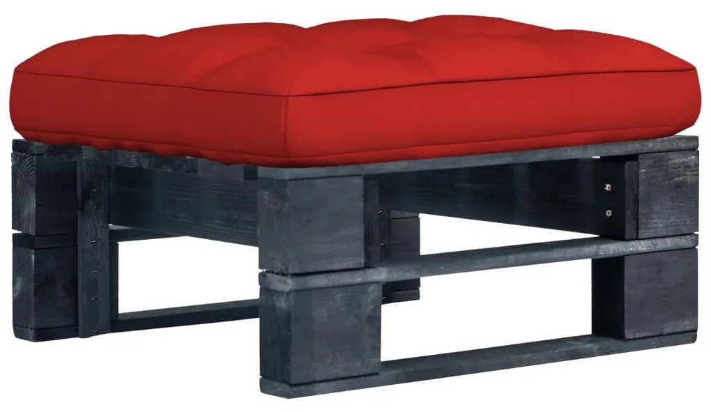 vidaXL fekete impregnált fenyőfa kerti raklapzsámoly