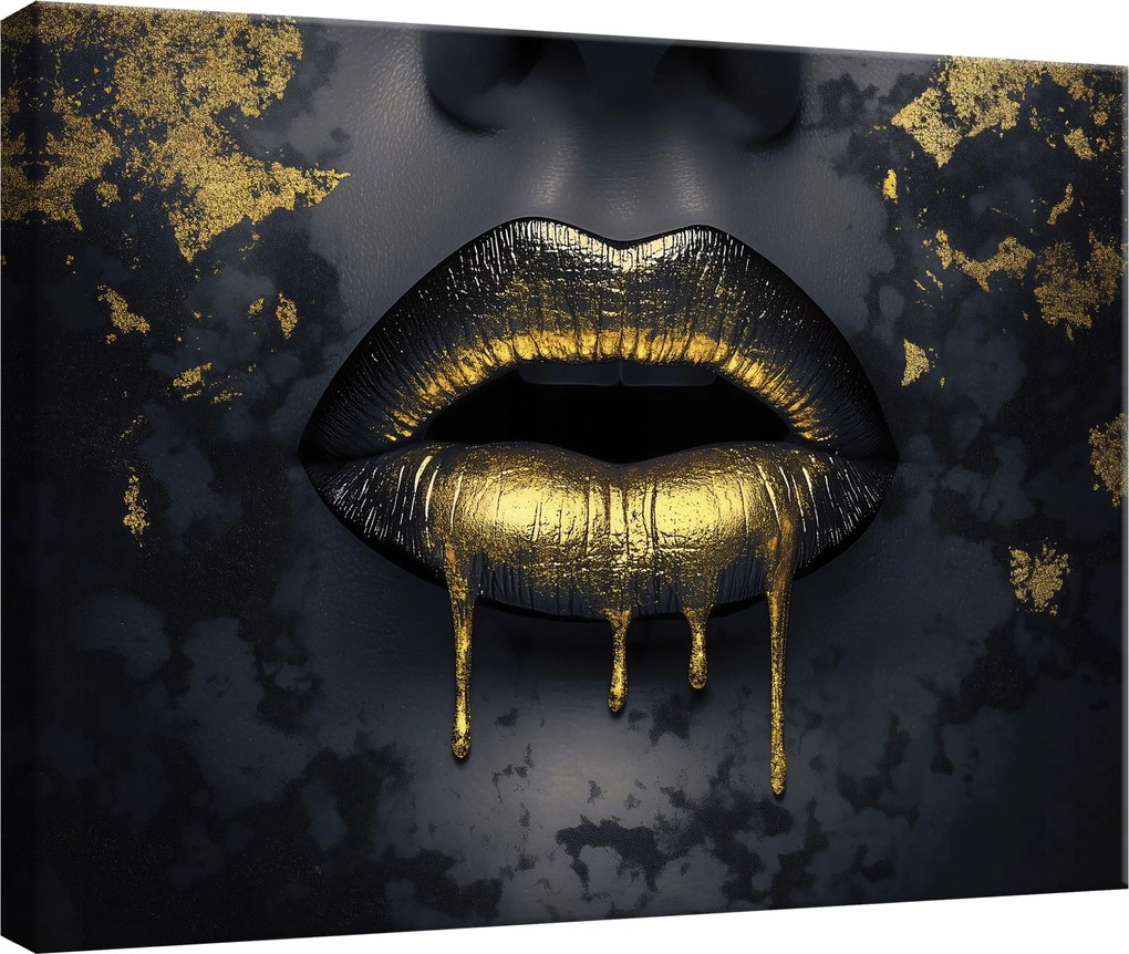 Vászonkép Hálószoba Nappali Konyha Nő Arc Száj Vászon Fal 120x80