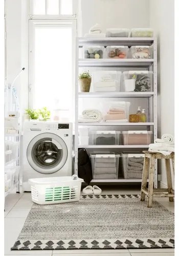 SmartStore Classic tárolódoboz fehér klipszekkel, 32 l, 32 l