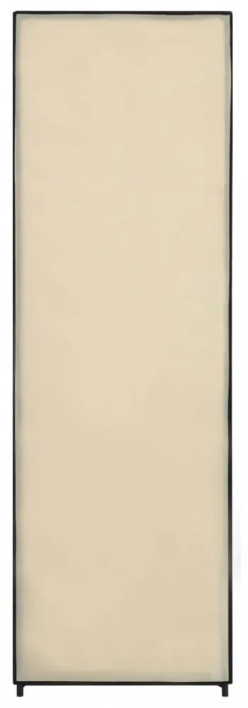 krémszínű szövet ruhásszekrény 87 x 49 x 159 cm