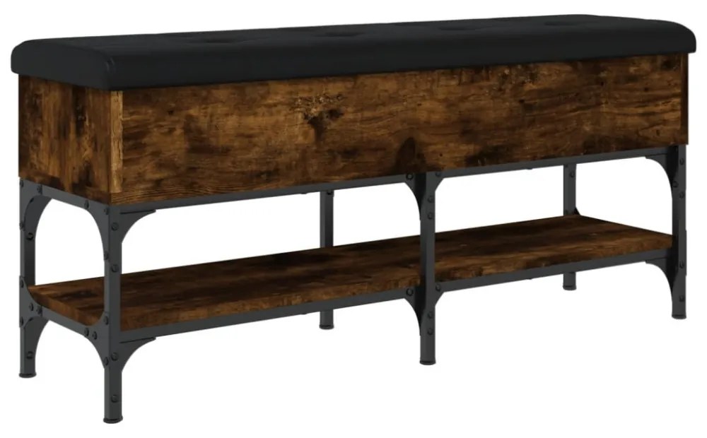 füstös tölgy színű szerelt fa cipőpad 102 x 32 x 45 cm