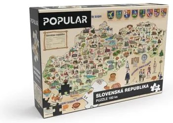 Popular Szlovákia térképe puzzle, 160 darab
