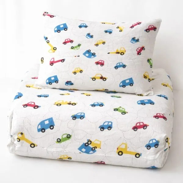 Muszlin ágynemű Car TiaHome - 1x Párna 90x70cm, 1x Paplan 140x200cm