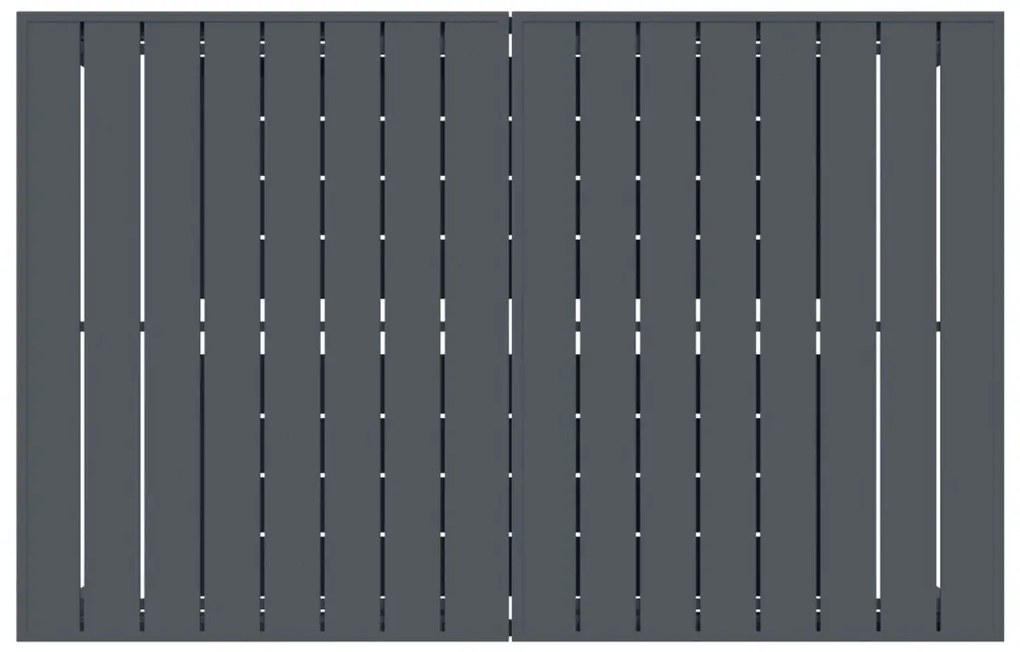 10 darabos kerti étkezőszett párnákkal szürke poli rattan, Hosszabbítható kerti asztal antracit (140-210)x90x73 cm acél