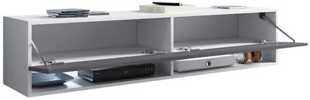Függesztett TV szekrény Adenuk 140 MDF (fekete grafit + halcsont fekete) (LED RGB világítással). 1106323