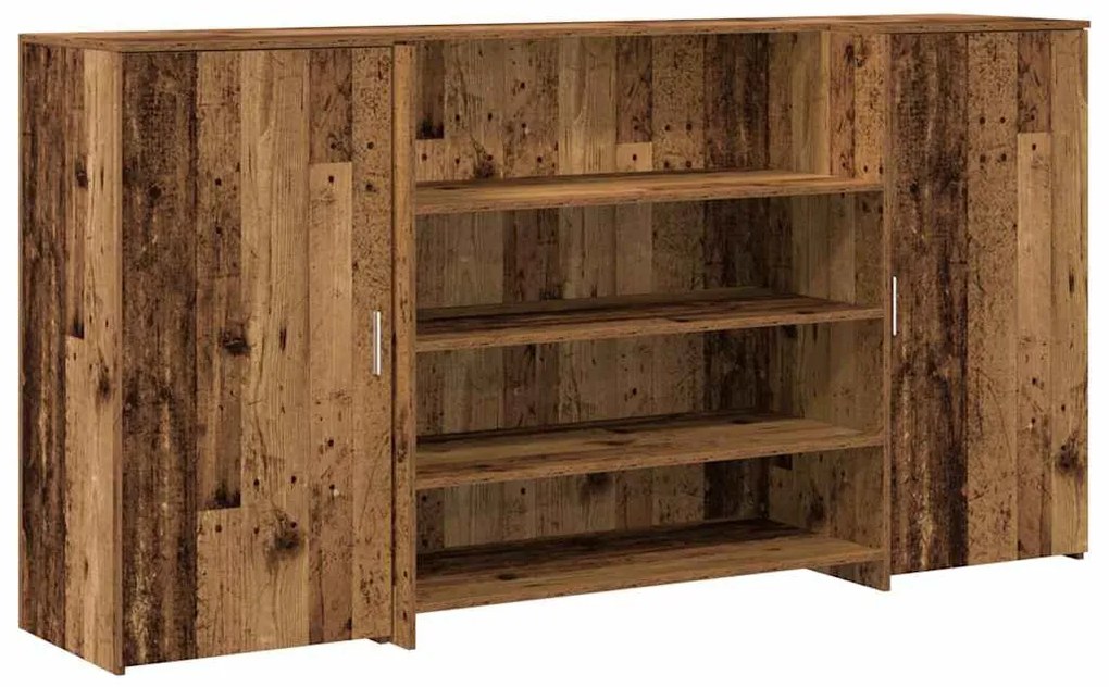 recepciós pult antik fa 200x50x103,5 cm szerelt fa