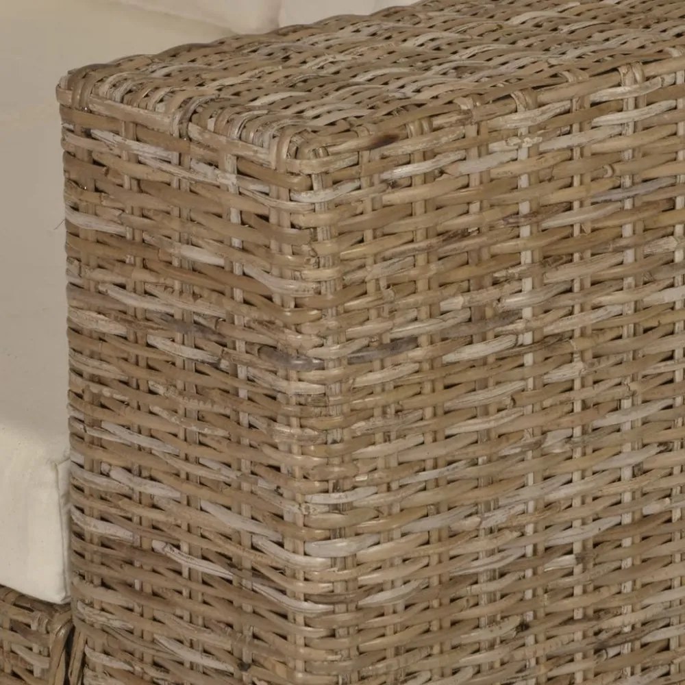 7 darabos kétszemélyes valódi rattan kanapé szett