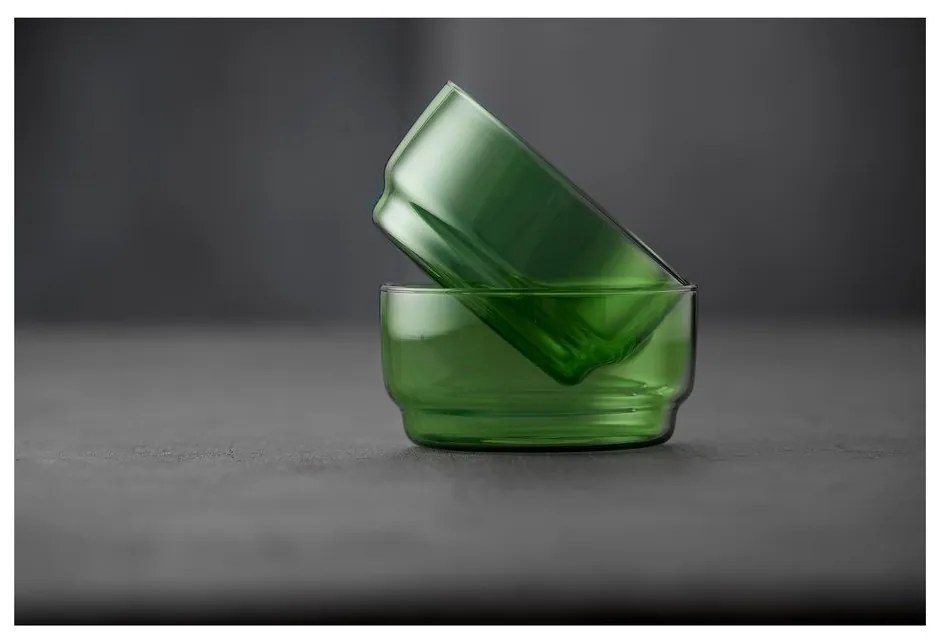 Zöld üveg tálka szett 2 db-os 500 ml Torino – Lyngby Glas