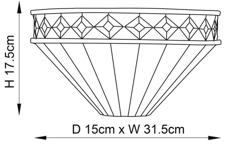 Endon 64149 - Tiffany FARGO fali lámpa 1xE14/40W/230V