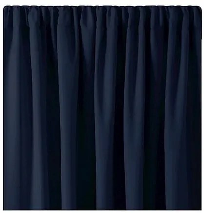 AmeliaHome Blackout Oxford Pleat függöny, indigó, 140 x 245 cm