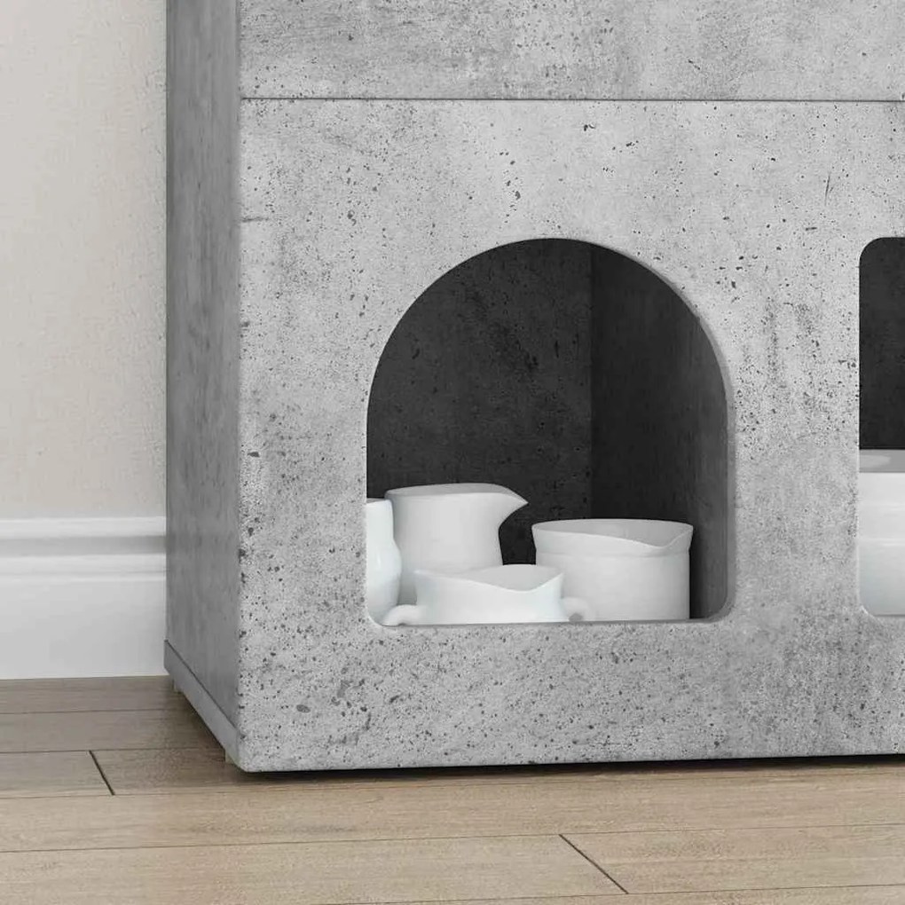 Széf Beton Szürke 80,5 x 35 x 59 cm Faanyag