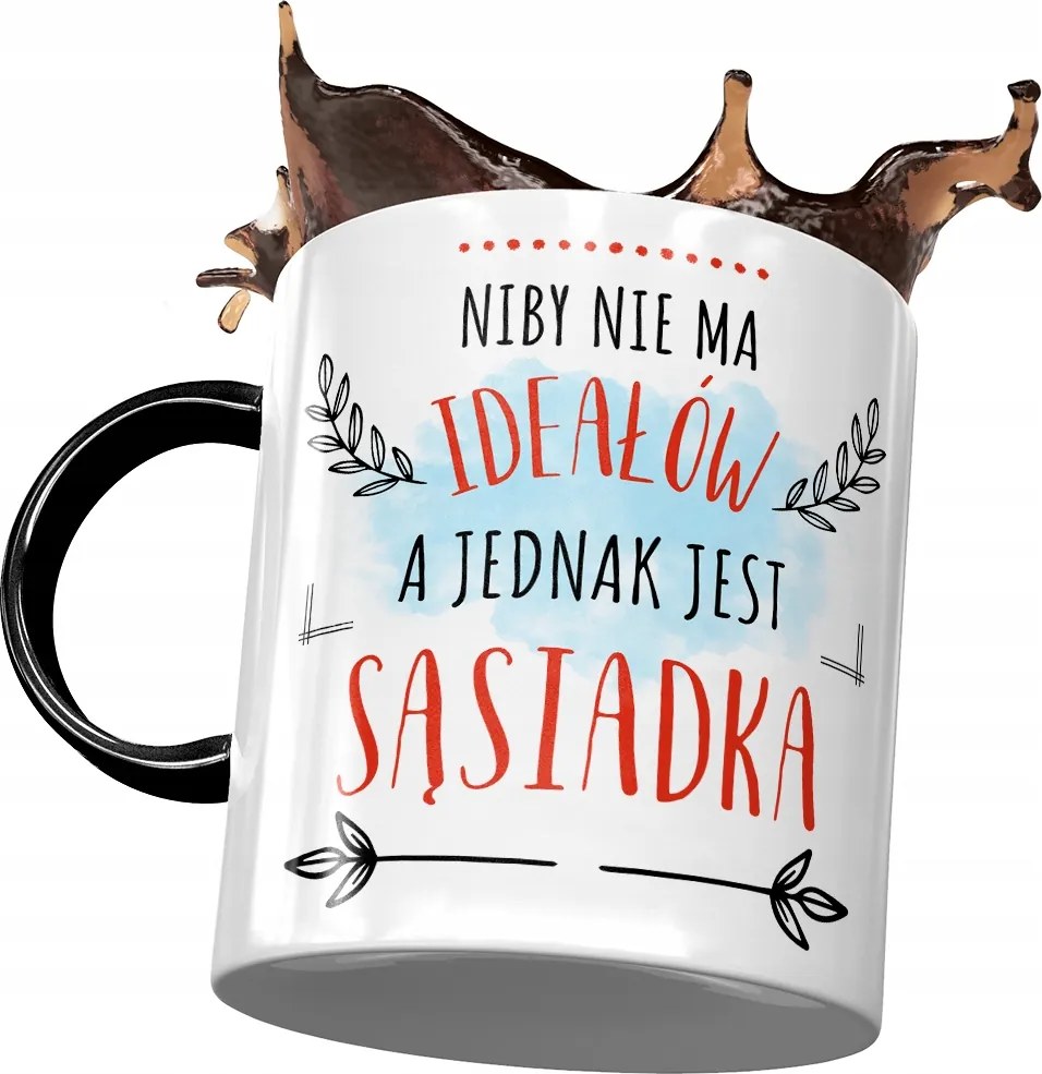 Fekete Bögre A Szomszédnőnek Nincs Ideál Nyomtatott Fotóval