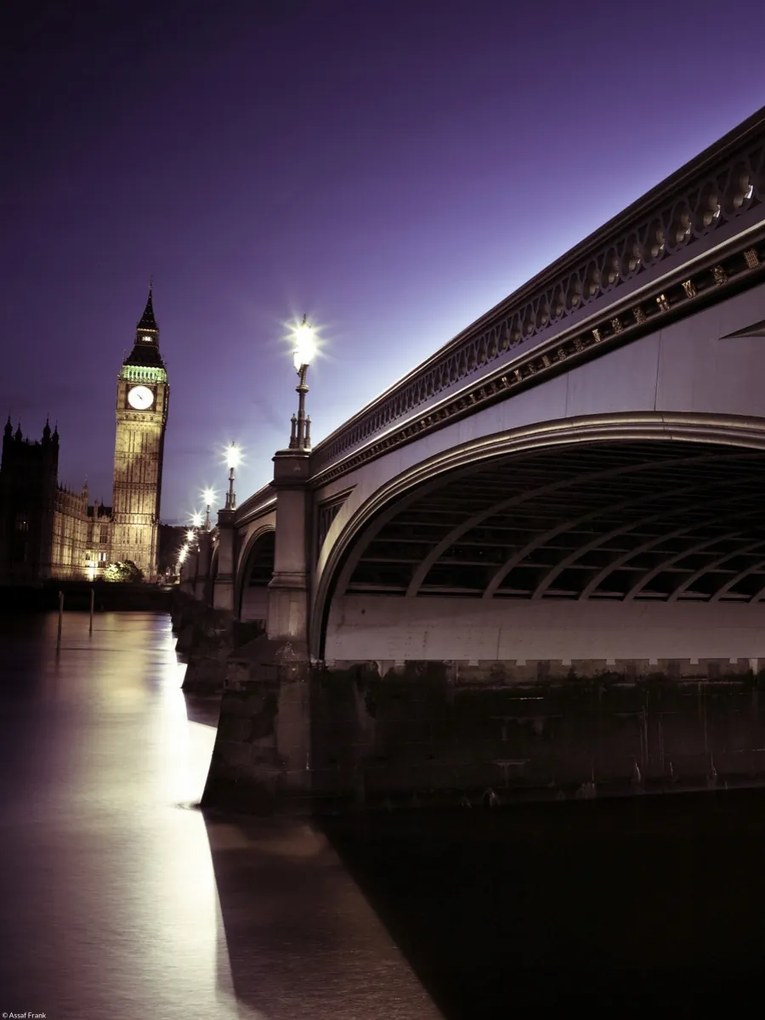 Poszter 30x40cm Westminster híd éjszaka, Assaf Frank