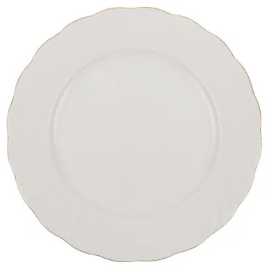 24 darabos porcelán étkészlet, fehér/arany