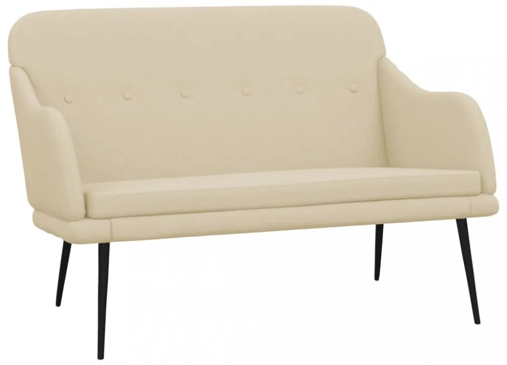 vidaXL krémszínű szövet pad 110 x 76 x 80 cm