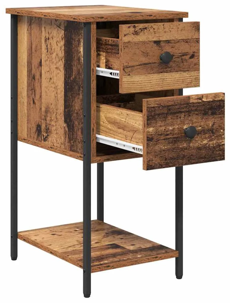 Éjjeliszekrény fiókkal 2 pcs Régi fa 32 x 42 x 70 cm Faanyag