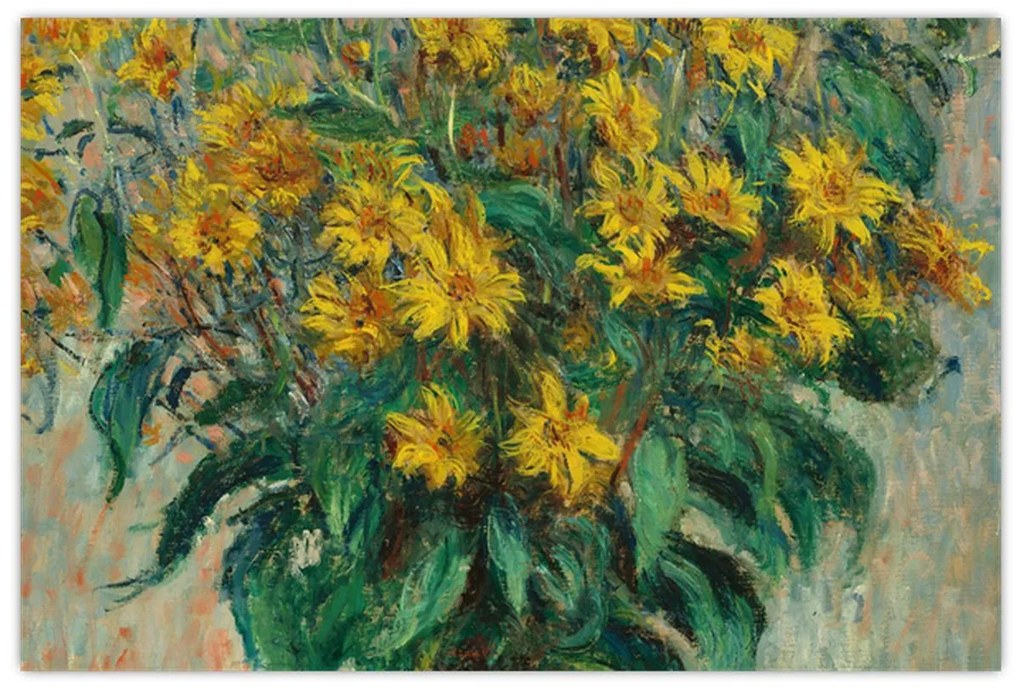 Kép - Claude Monet, Jerusalem Artichoke Flowers, reprodukciók (90x60 cm)