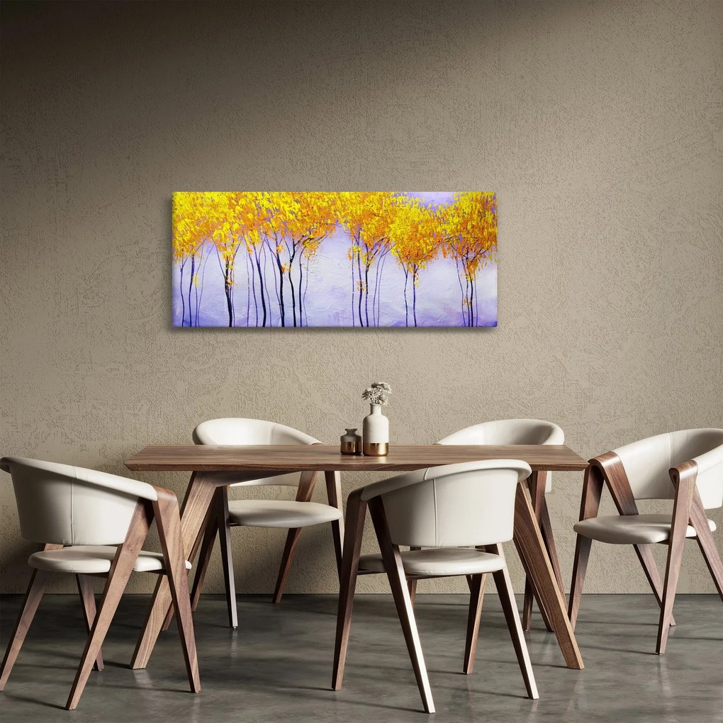 Sárga fák képe (120x50 cm)