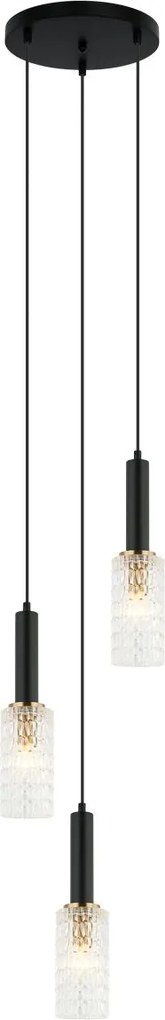 Italux modern függeszték perola fekete arany itxpnd-43363-3 bk+br