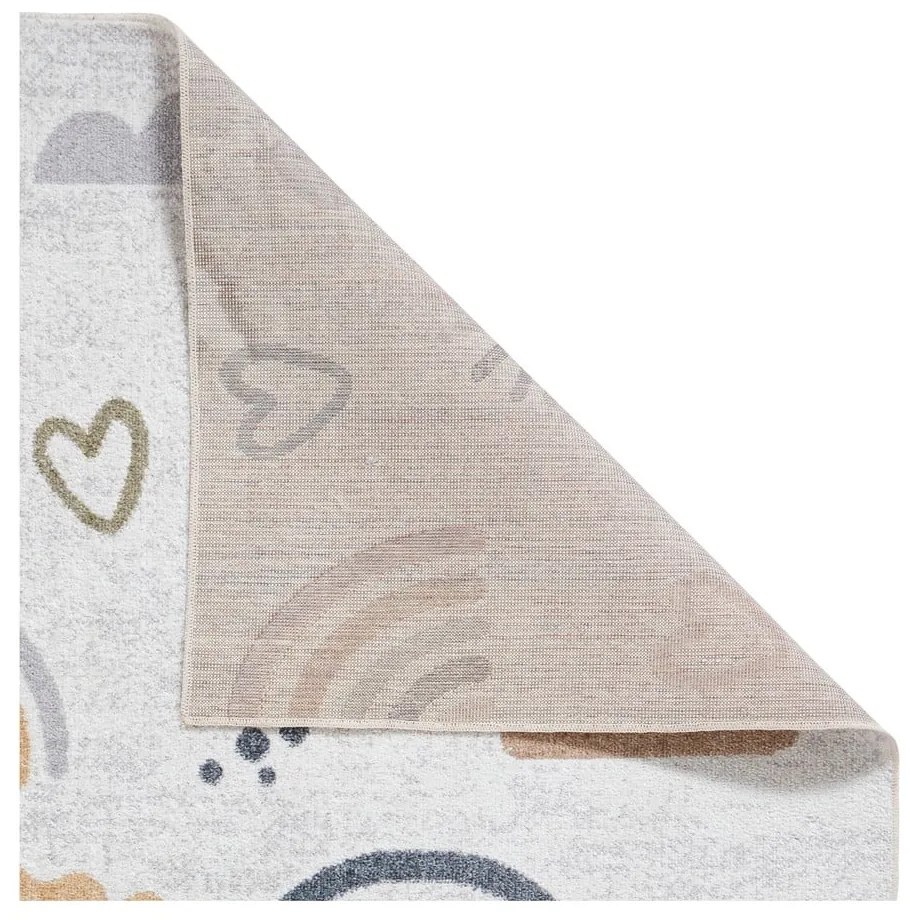 Krémszínű gyerek szőnyeg 120x170 cm Vida Kids Rainbow – Think Rugs