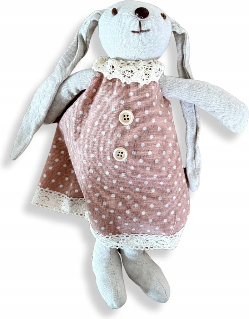 Húsvéti nyuszi kislány rózsaszín ruhában 33cm