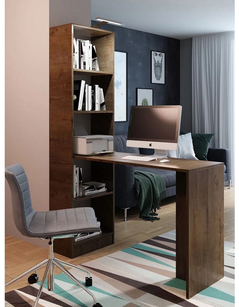 Íróasztal Nolan B1 (sötét kőris) (LED világítás). 1059792