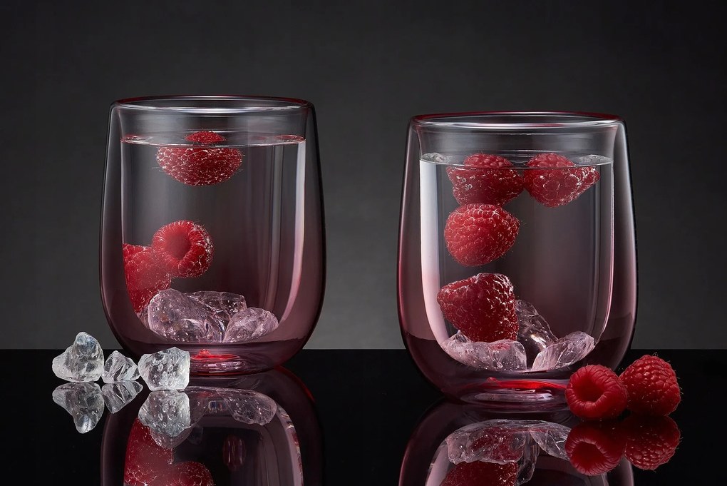 2 db-os thermo pohár szett Ombre 350 ml rózsaszín Ambition