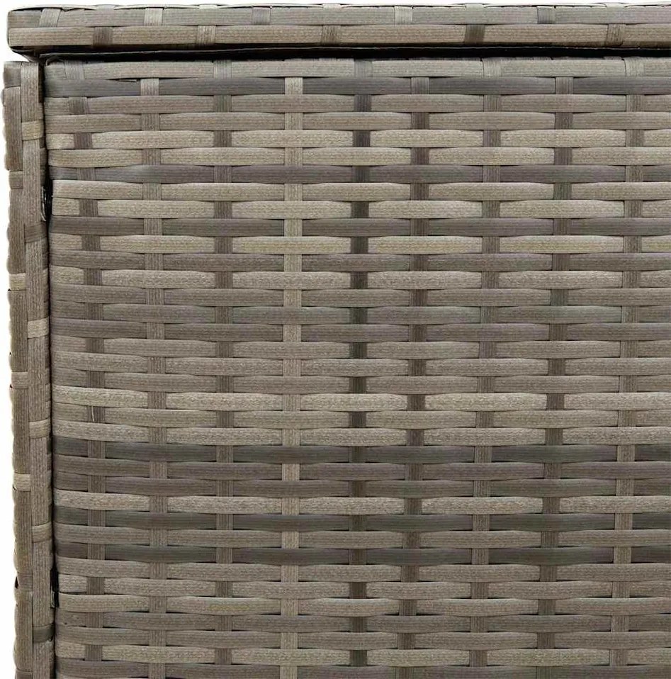Szürke Polyrattan Kültéri Párna Doboz 100X55X55,5 Cm
