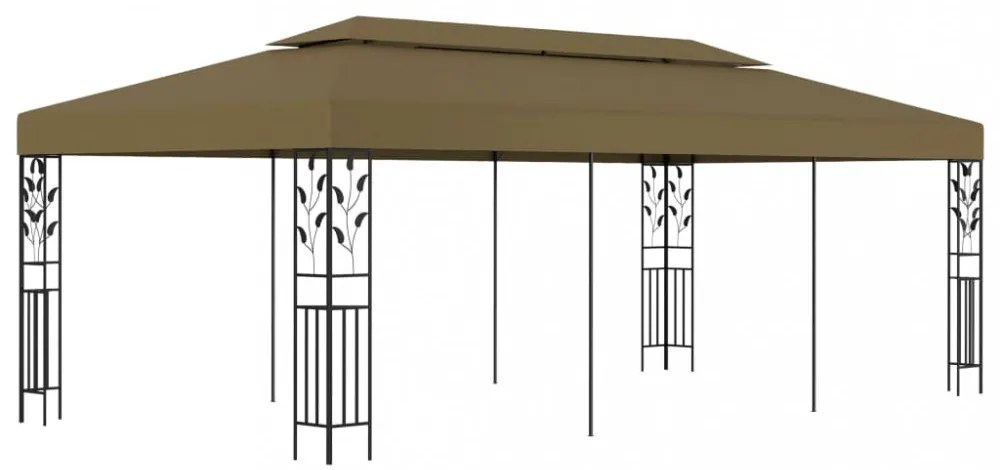 tópszínű pavilon 6 x 3 m 180 g/m²