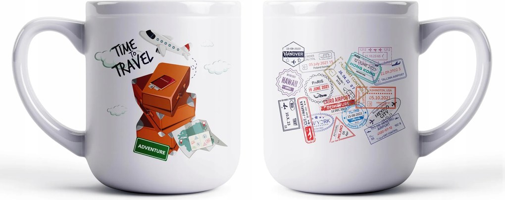 Time to travel bögre (Itt az ideje az utazásnak)