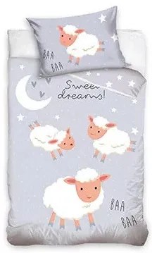 Bárány Sweet Dreams gyerek, ovis ágyneműhuzat 90x120 cm, 40x60 cm