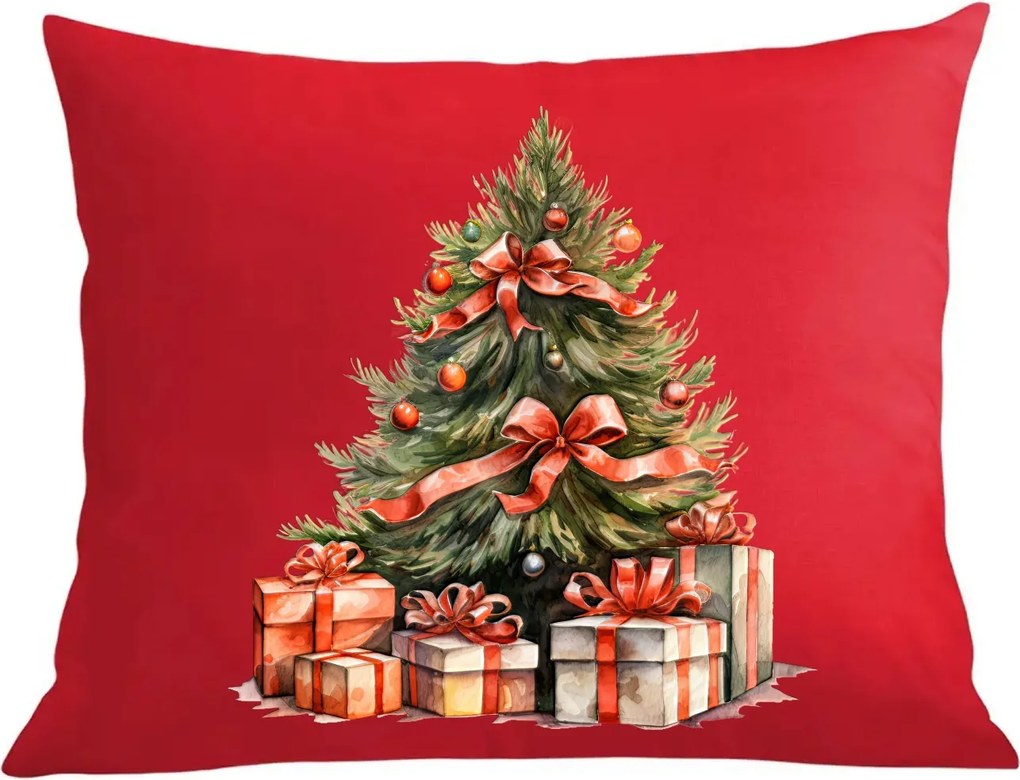 Karácsonyi párna párnahuzat Karácsonyfa motívummal Ajándék