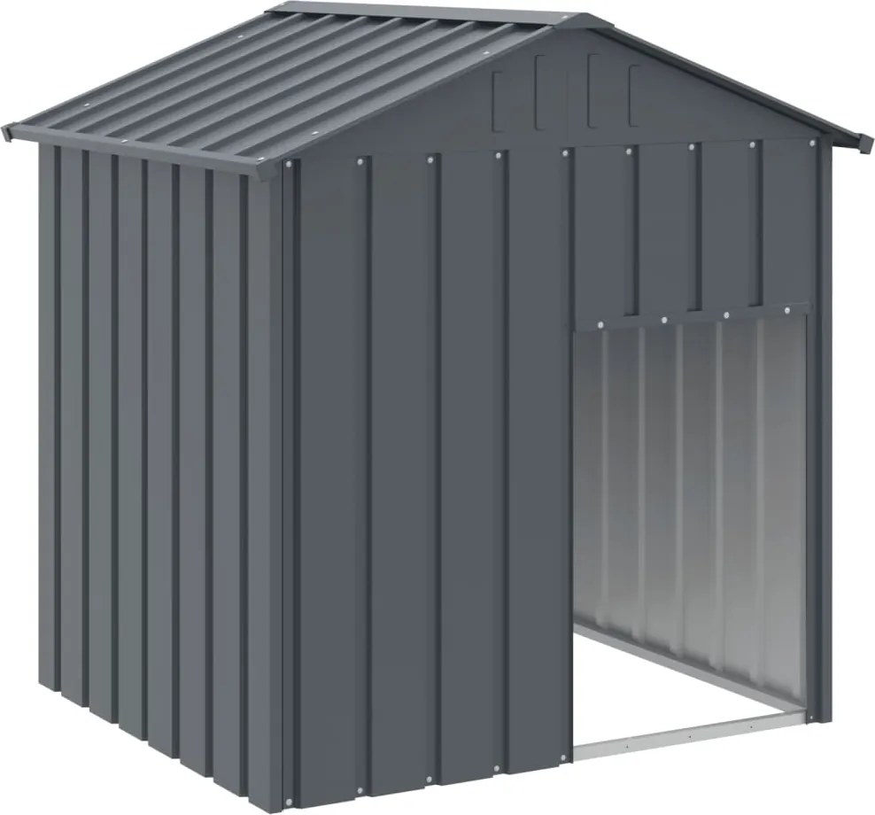 vidaXL antracit horganyzott acél kutyakennel tetővel 117x103x123 cm