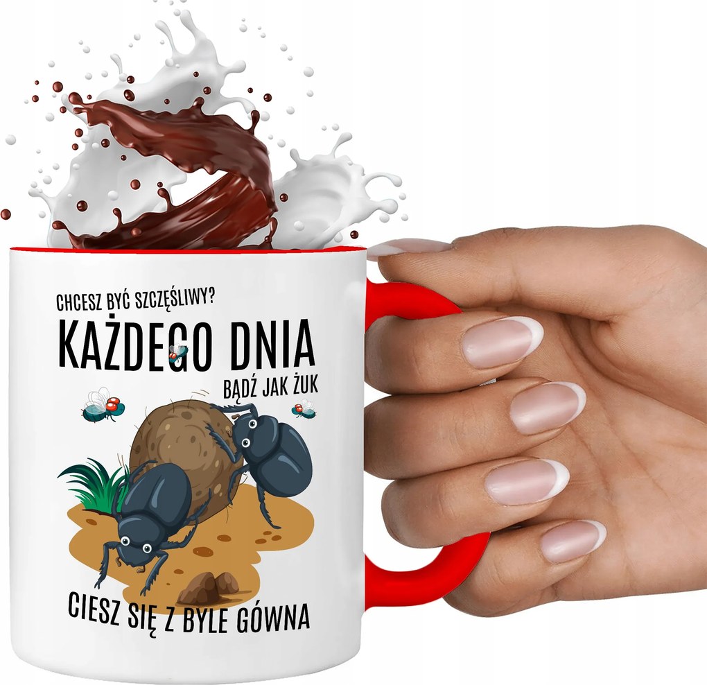 Fehér Bögre Piros Belsővel Élvezd A Mintákat