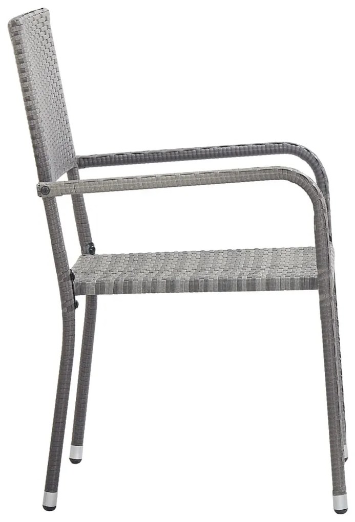 9 részes antracitszürke polyrattan kerti étkezőgarnitúra
