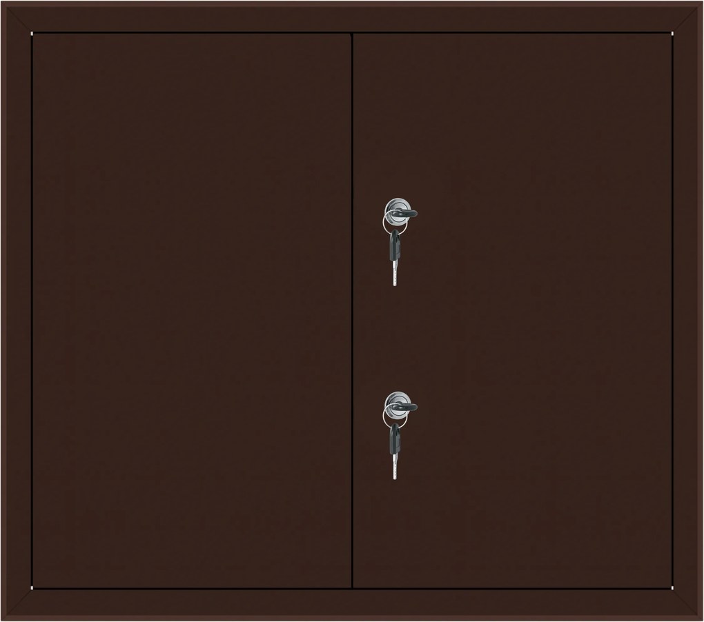 Revizor ajtó Fém Barna RAL8017 Revizor ajtó 120x100cm Zár