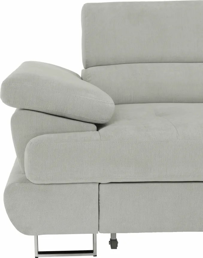 Ülőgarnitúra tárolóhellyel, világosszürke, szövet, jobbos, BUTON R