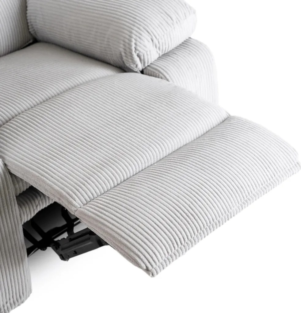 Fotel Rozkładany ARTURO Szary Sztruksowy