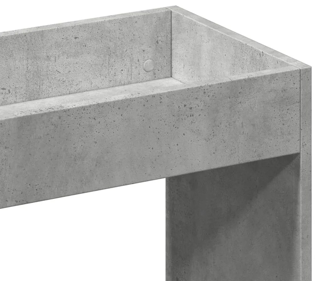 betonszürke szerelt fa magasszekrény 92 x 33 x 180 cm
